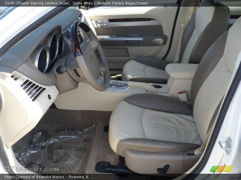 Stone White / Medium Pebble Beige/Cream 2008 Chrysler Sebring Limited Sedan