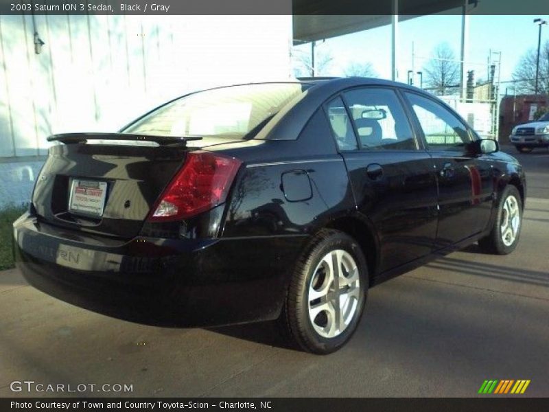 Black / Gray 2003 Saturn ION 3 Sedan