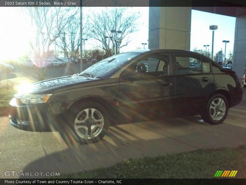 Black / Gray 2003 Saturn ION 3 Sedan