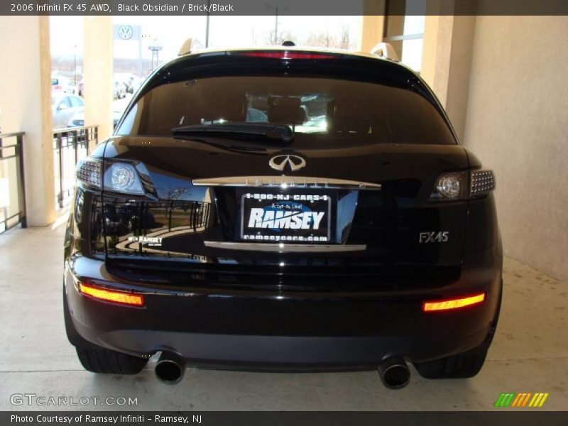 Black Obsidian / Brick/Black 2006 Infiniti FX 45 AWD