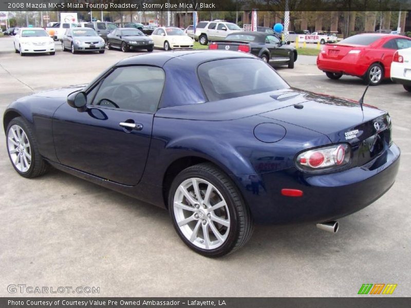 Stormy Blue Mica / Black 2008 Mazda MX-5 Miata Touring Roadster