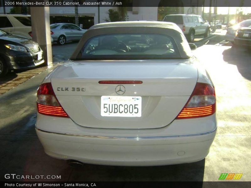 Alabaster White / Ash 2006 Mercedes-Benz CLK 350 Cabriolet