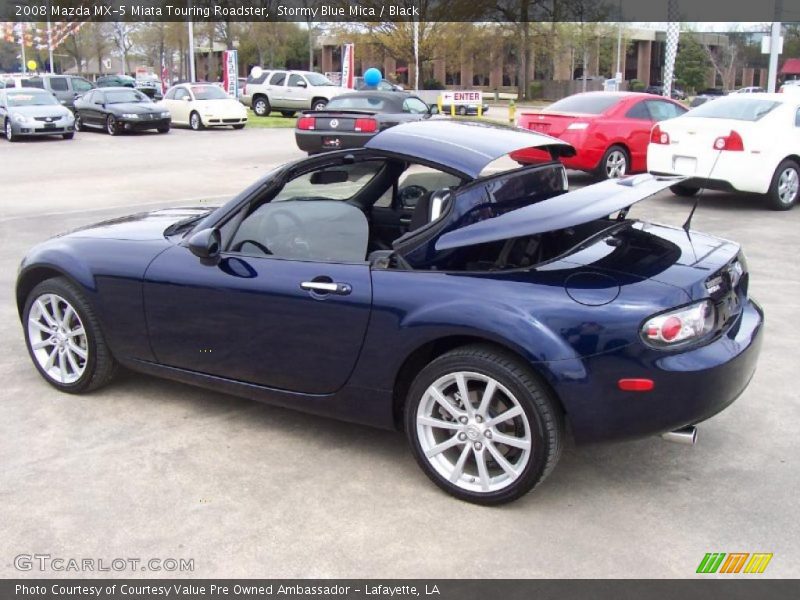 Stormy Blue Mica / Black 2008 Mazda MX-5 Miata Touring Roadster