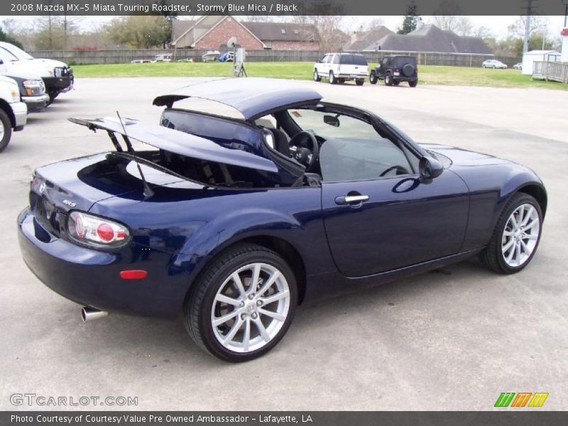 Stormy Blue Mica / Black 2008 Mazda MX-5 Miata Touring Roadster