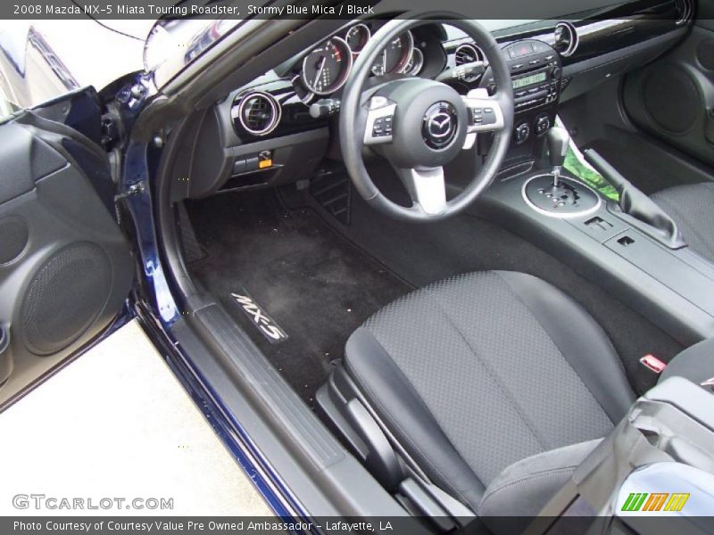 Stormy Blue Mica / Black 2008 Mazda MX-5 Miata Touring Roadster