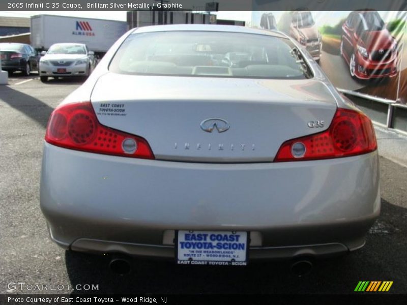 Brilliant Silver Metallic / Graphite 2005 Infiniti G 35 Coupe