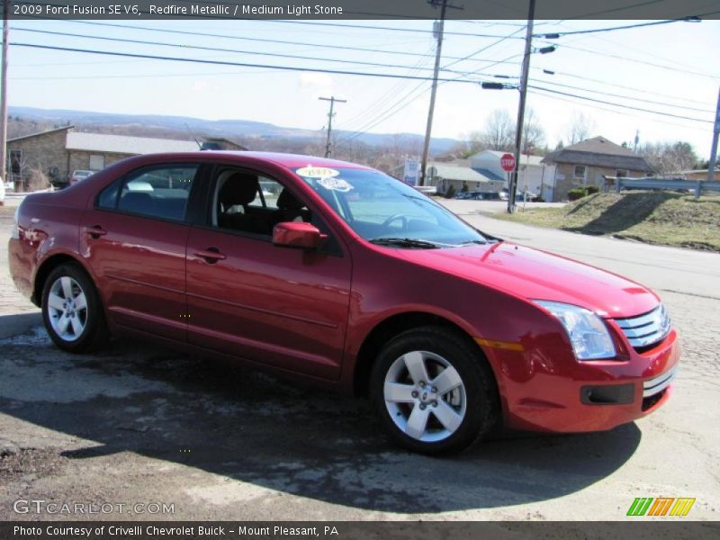 Redfire Metallic / Medium Light Stone 2009 Ford Fusion SE V6