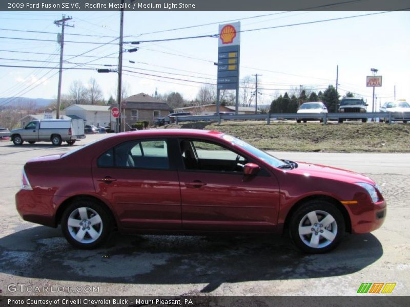 Redfire Metallic / Medium Light Stone 2009 Ford Fusion SE V6