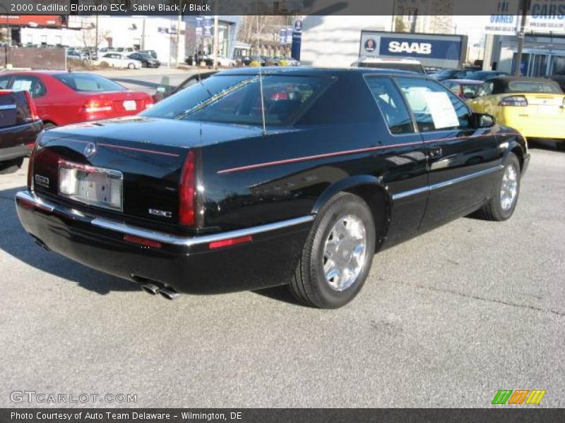 Sable Black / Black 2000 Cadillac Eldorado ESC