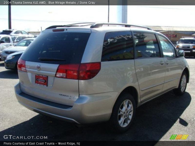 Blue Mirage Metallic / Stone Gray 2004 Toyota Sienna XLE AWD