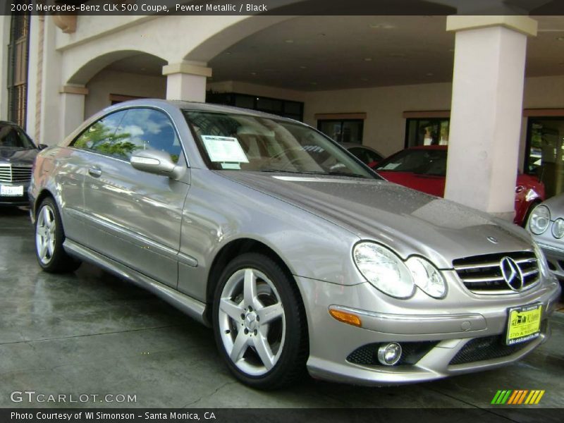 Pewter Metallic / Black 2006 Mercedes-Benz CLK 500 Coupe