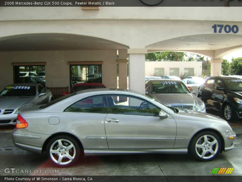 Pewter Metallic / Black 2006 Mercedes-Benz CLK 500 Coupe