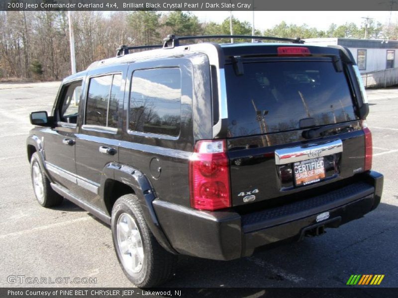 Brilliant Black Crystal Pearl / Dark Slate Gray 2008 Jeep Commander Overland 4x4