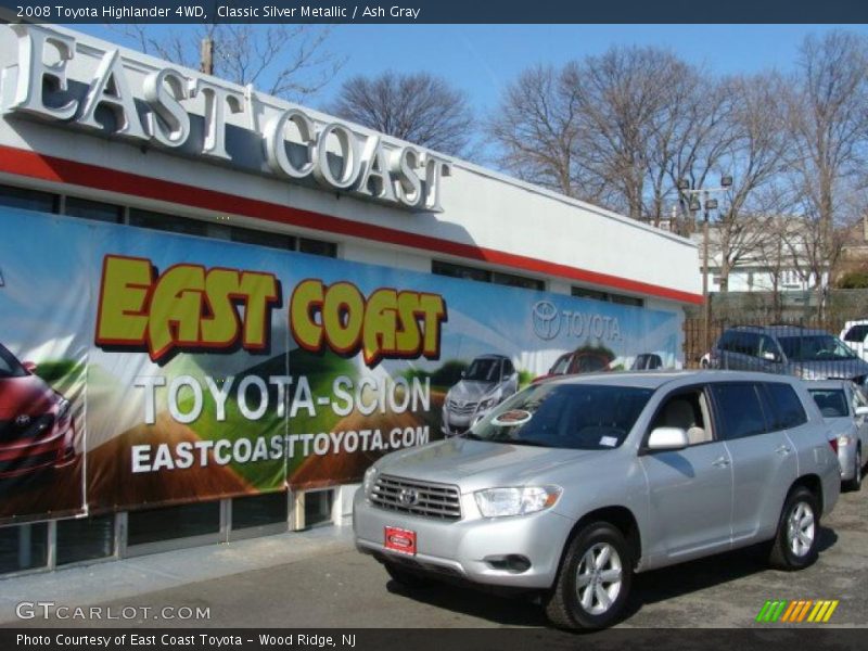 Classic Silver Metallic / Ash Gray 2008 Toyota Highlander 4WD
