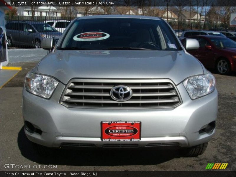 Classic Silver Metallic / Ash Gray 2008 Toyota Highlander 4WD