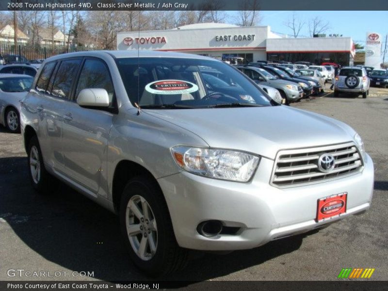 Classic Silver Metallic / Ash Gray 2008 Toyota Highlander 4WD