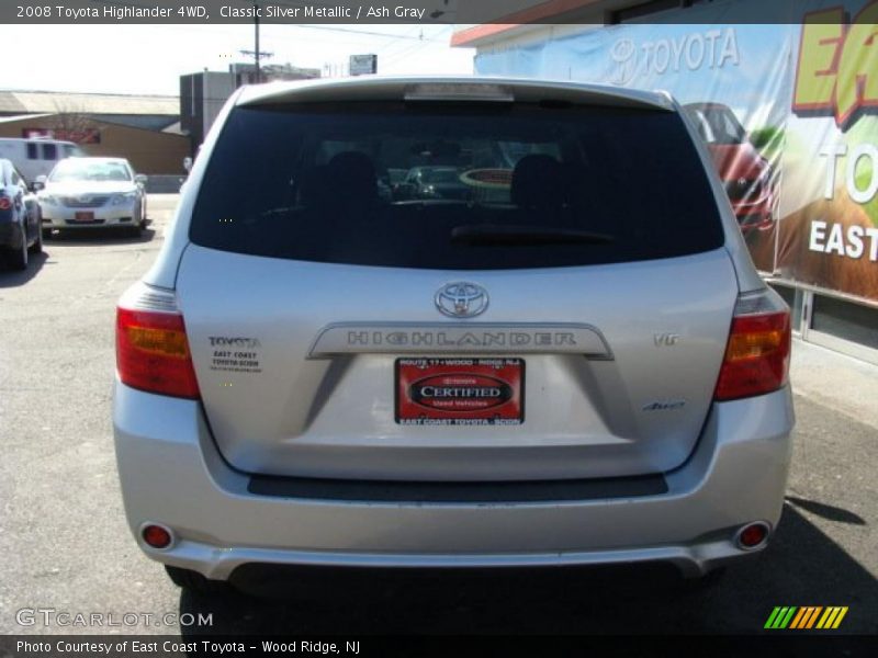 Classic Silver Metallic / Ash Gray 2008 Toyota Highlander 4WD