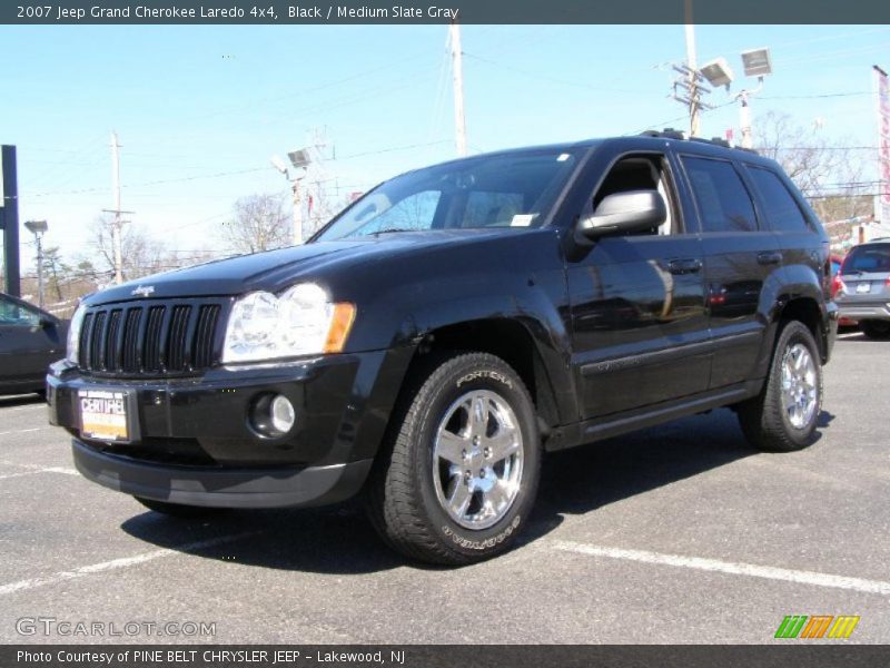 Black / Medium Slate Gray 2007 Jeep Grand Cherokee Laredo 4x4