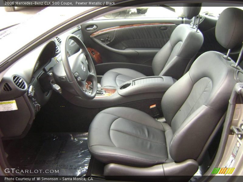 Pewter Metallic / Black 2006 Mercedes-Benz CLK 500 Coupe