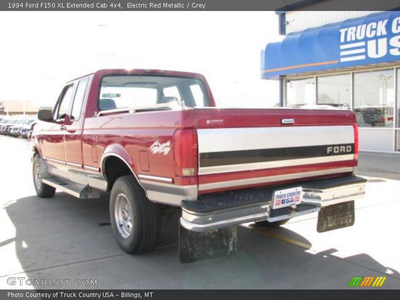 Electric Red Metallic / Grey 1994 Ford F150 XL Extended Cab 4x4