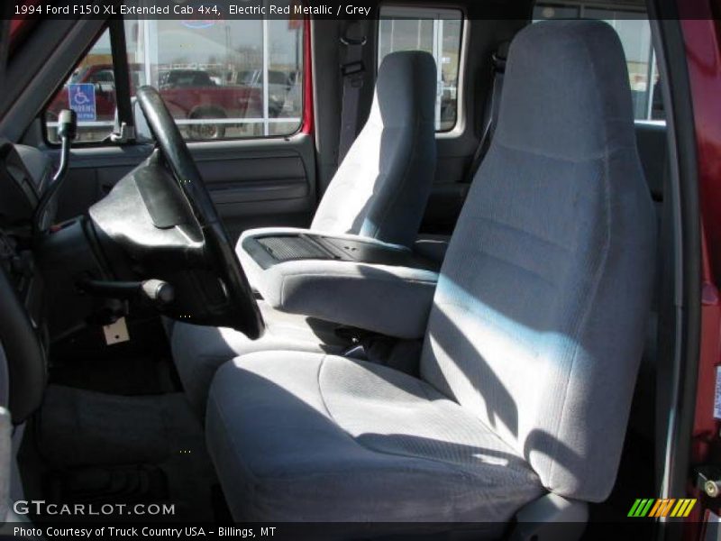 Electric Red Metallic / Grey 1994 Ford F150 XL Extended Cab 4x4