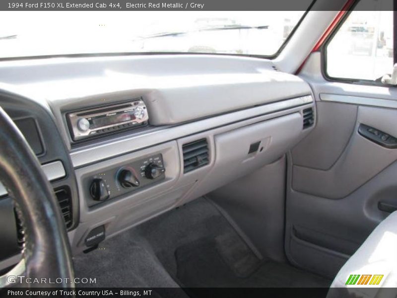 Electric Red Metallic / Grey 1994 Ford F150 XL Extended Cab 4x4