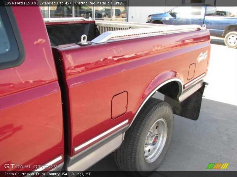 Electric Red Metallic / Grey 1994 Ford F150 XL Extended Cab 4x4
