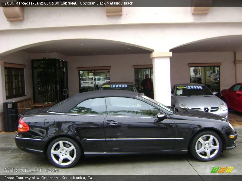 Obsidian Black Metallic / Black 2006 Mercedes-Benz CLK 500 Cabriolet