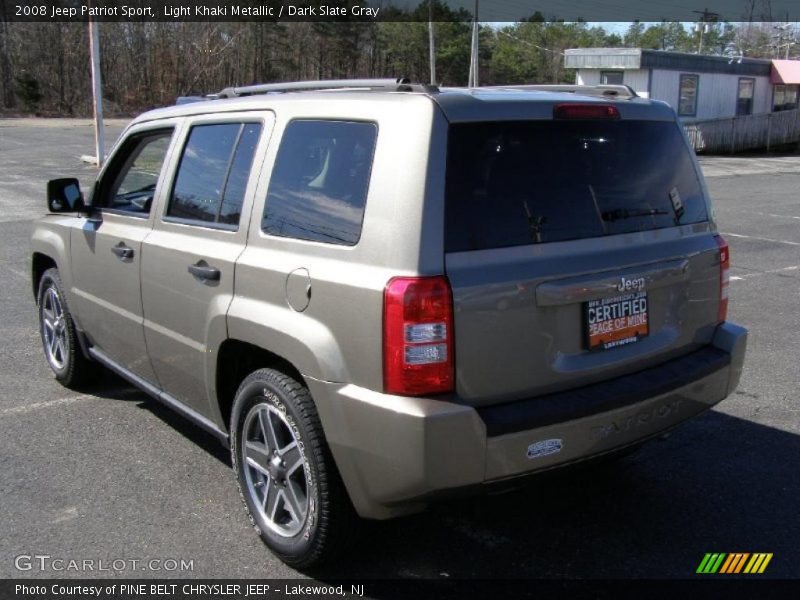 Light Khaki Metallic / Dark Slate Gray 2008 Jeep Patriot Sport