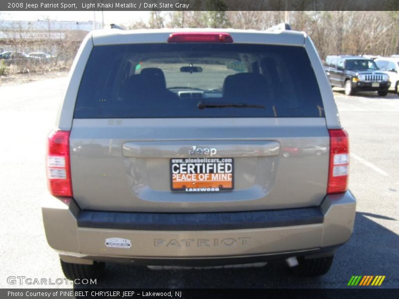 Light Khaki Metallic / Dark Slate Gray 2008 Jeep Patriot Sport