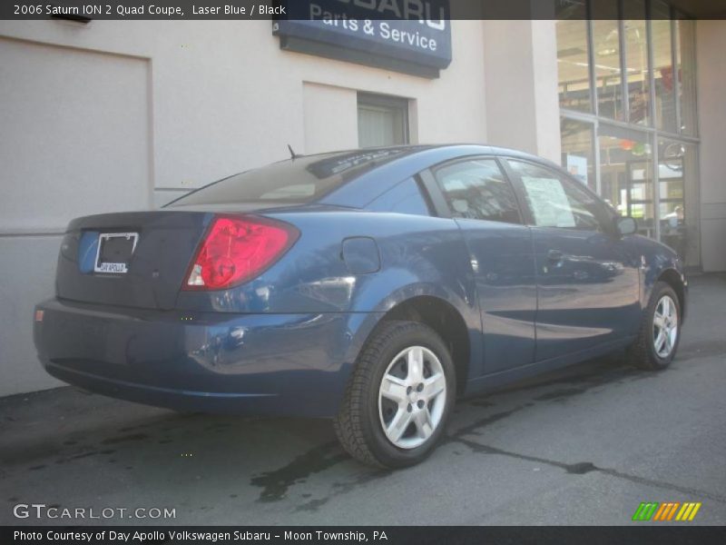 Laser Blue / Black 2006 Saturn ION 2 Quad Coupe