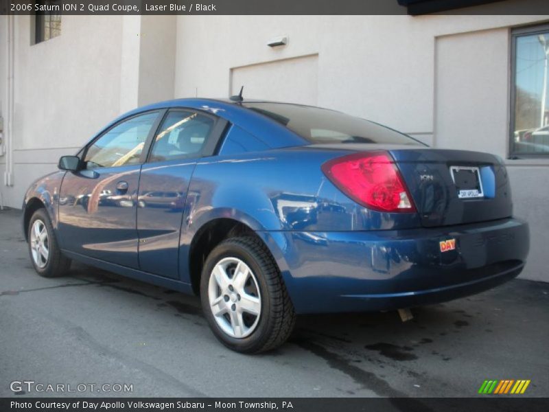 Laser Blue / Black 2006 Saturn ION 2 Quad Coupe