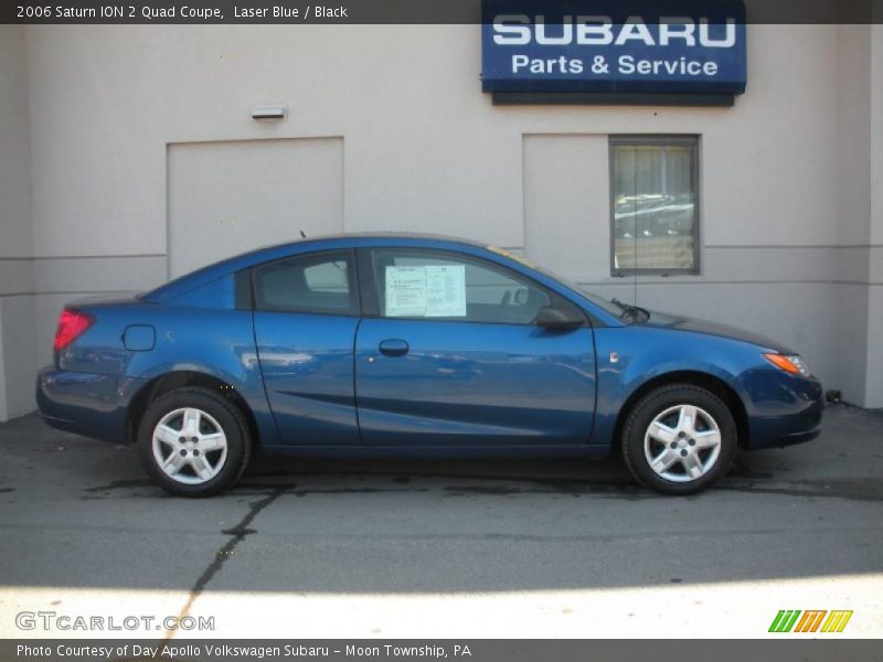 Laser Blue / Black 2006 Saturn ION 2 Quad Coupe
