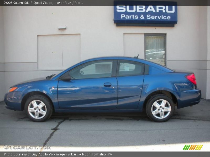 Laser Blue / Black 2006 Saturn ION 2 Quad Coupe