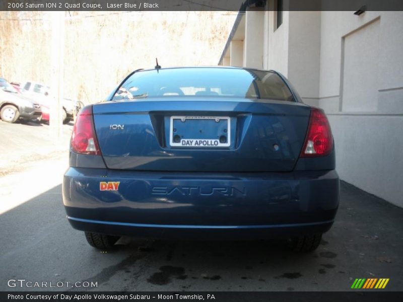 Laser Blue / Black 2006 Saturn ION 2 Quad Coupe