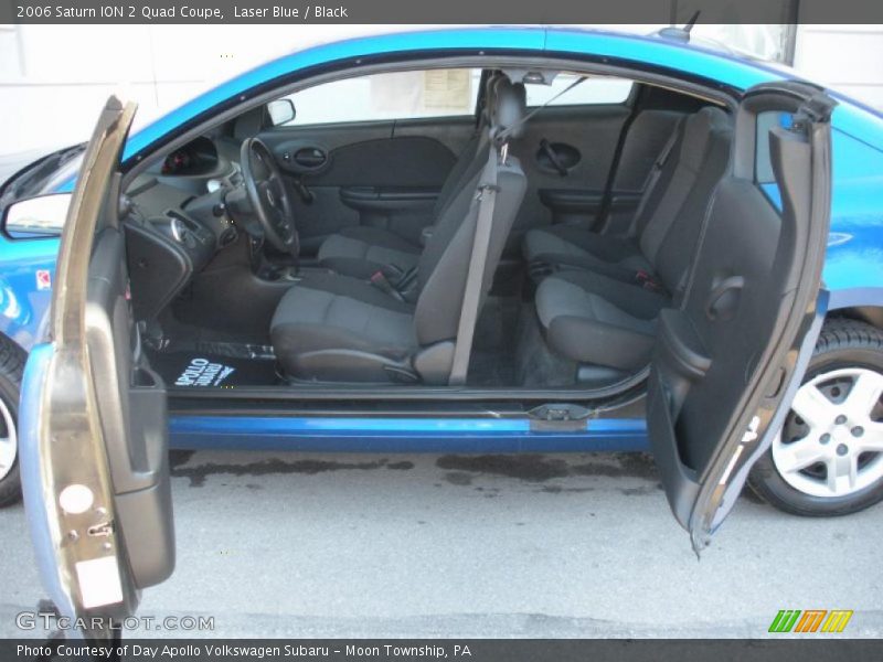 Laser Blue / Black 2006 Saturn ION 2 Quad Coupe