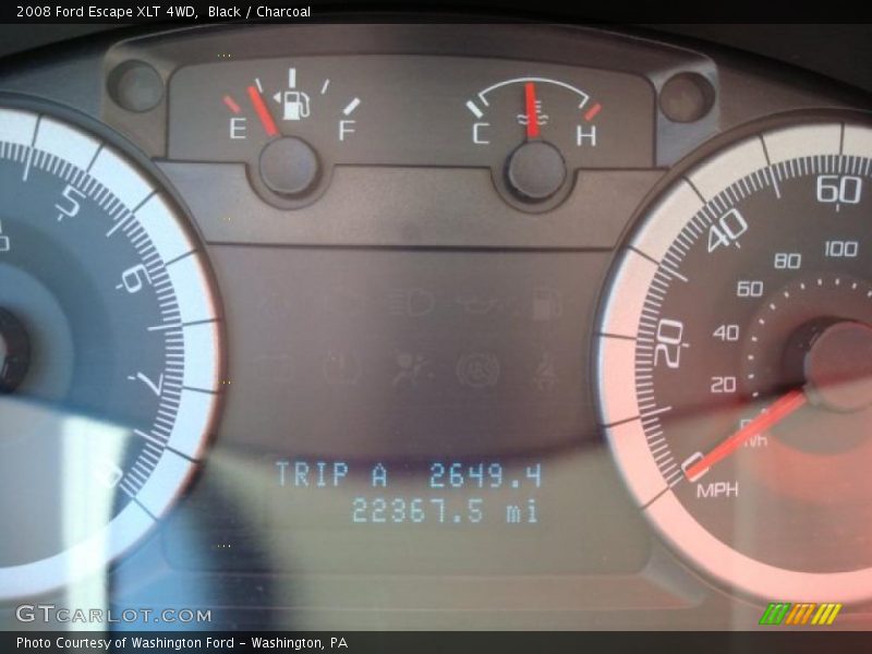 Black / Charcoal 2008 Ford Escape XLT 4WD