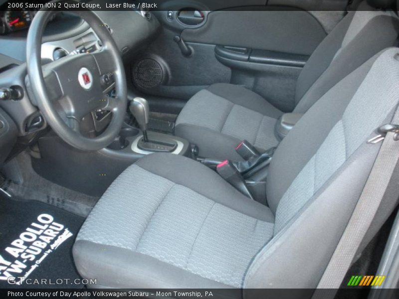 Laser Blue / Black 2006 Saturn ION 2 Quad Coupe