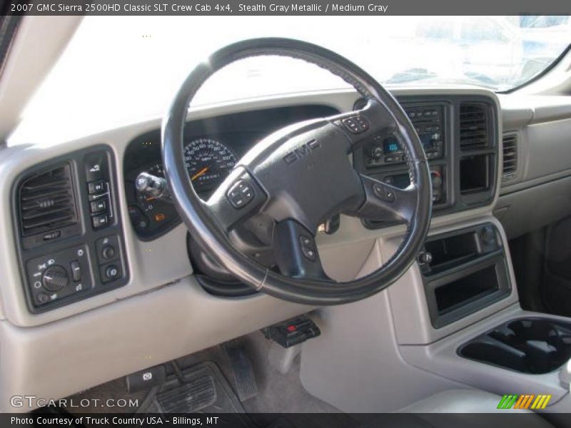 Stealth Gray Metallic / Medium Gray 2007 GMC Sierra 2500HD Classic SLT Crew Cab 4x4