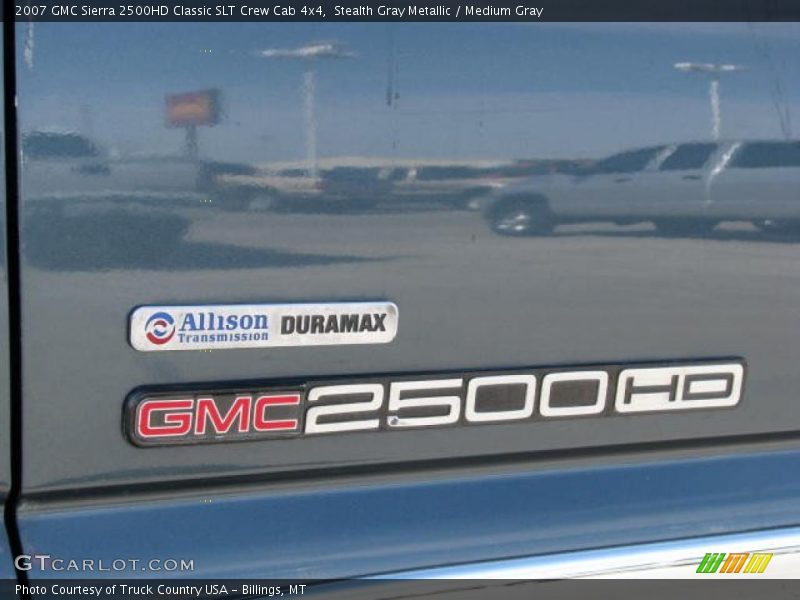 Stealth Gray Metallic / Medium Gray 2007 GMC Sierra 2500HD Classic SLT Crew Cab 4x4