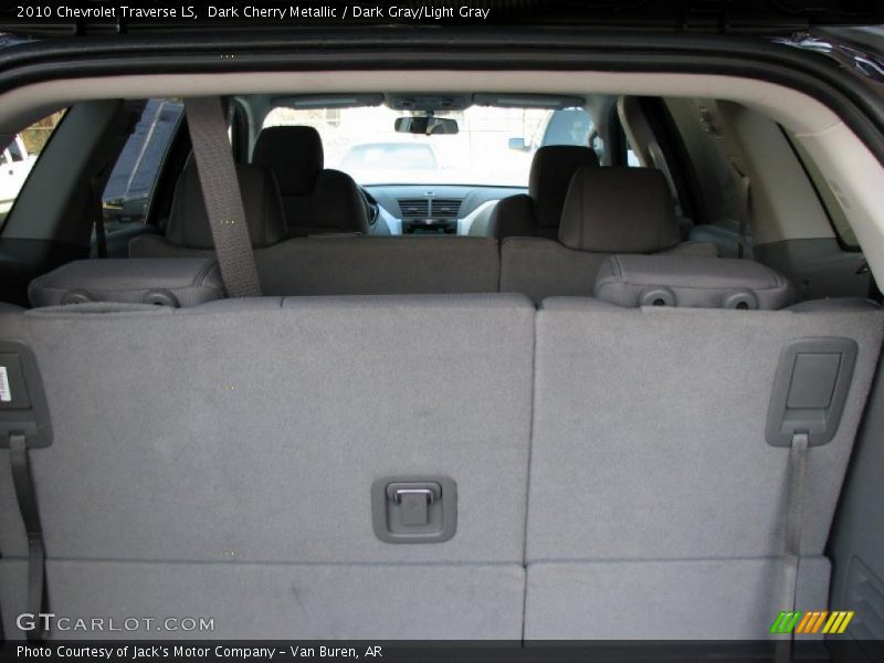 Dark Cherry Metallic / Dark Gray/Light Gray 2010 Chevrolet Traverse LS