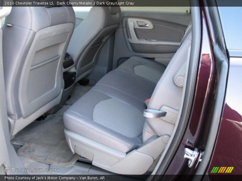 Dark Cherry Metallic / Dark Gray/Light Gray 2010 Chevrolet Traverse LS