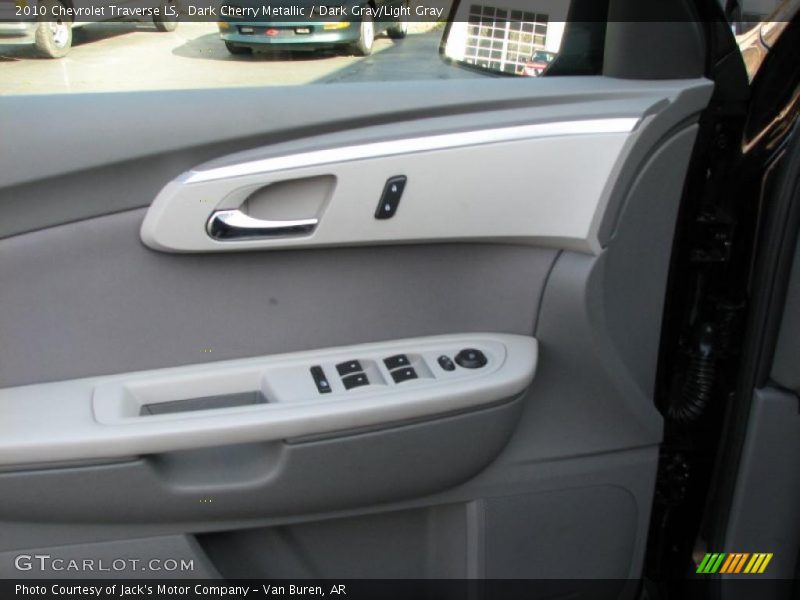 Dark Cherry Metallic / Dark Gray/Light Gray 2010 Chevrolet Traverse LS