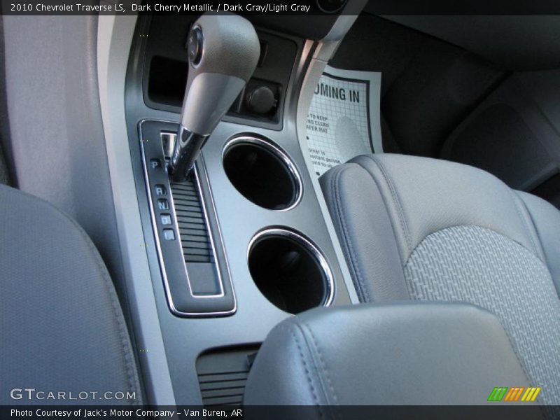 Dark Cherry Metallic / Dark Gray/Light Gray 2010 Chevrolet Traverse LS