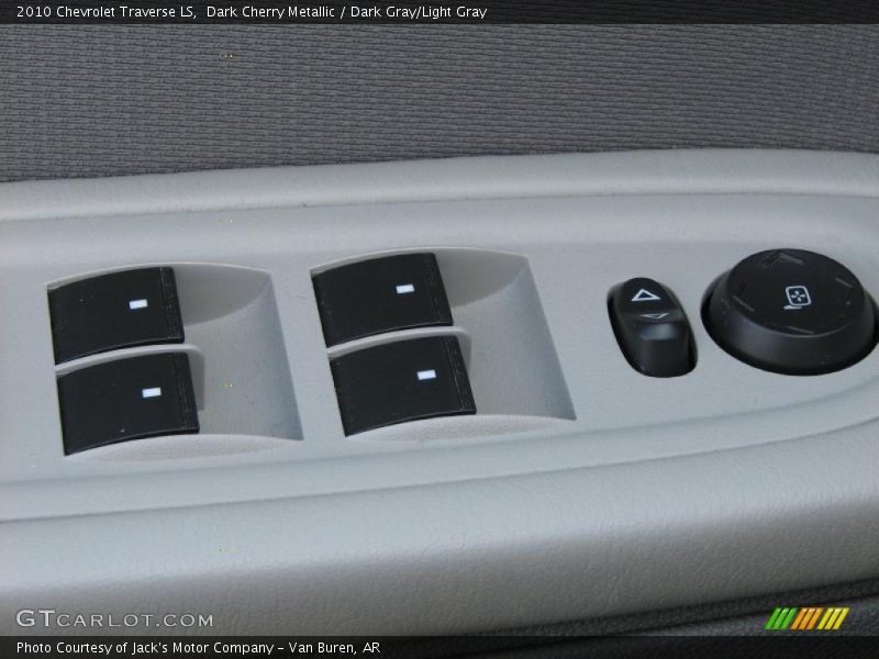 Dark Cherry Metallic / Dark Gray/Light Gray 2010 Chevrolet Traverse LS