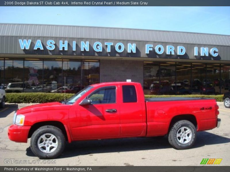 Inferno Red Crystal Pearl / Medium Slate Gray 2006 Dodge Dakota ST Club Cab 4x4