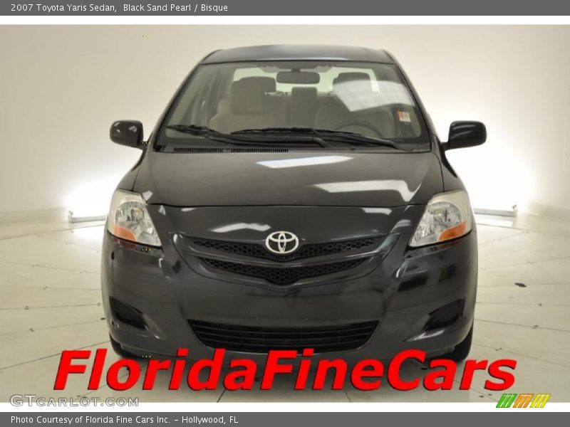 Black Sand Pearl / Bisque 2007 Toyota Yaris Sedan