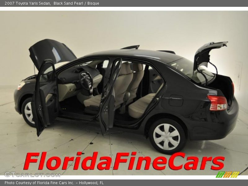 Black Sand Pearl / Bisque 2007 Toyota Yaris Sedan