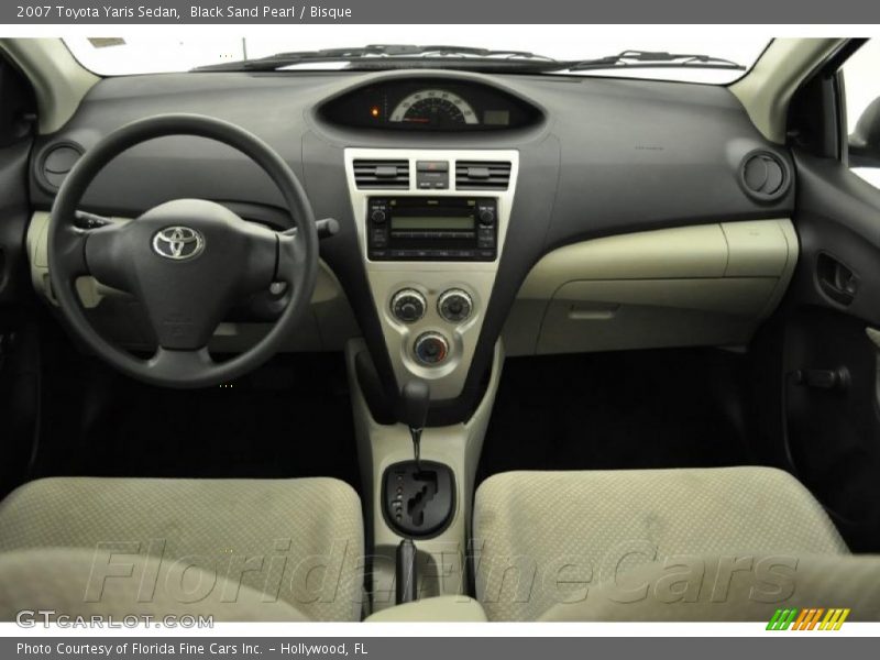 Black Sand Pearl / Bisque 2007 Toyota Yaris Sedan