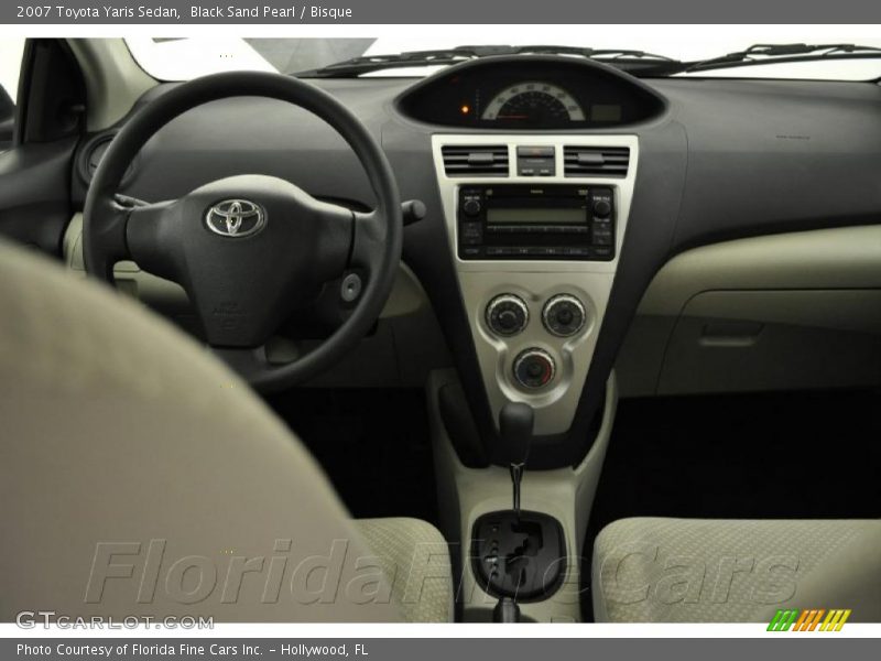 Black Sand Pearl / Bisque 2007 Toyota Yaris Sedan
